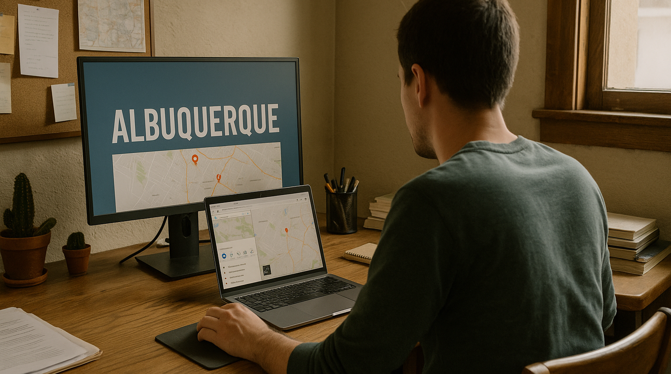 A real-world photograph of a scene related to local seo company albuquerque.