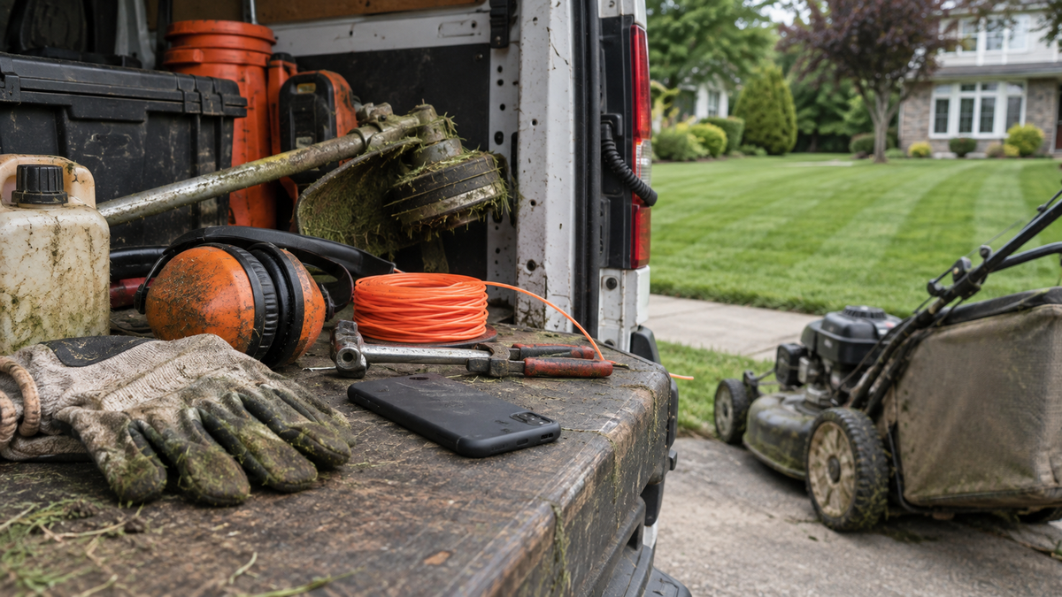 A real-world photograph of a scene related to lawn care seo.