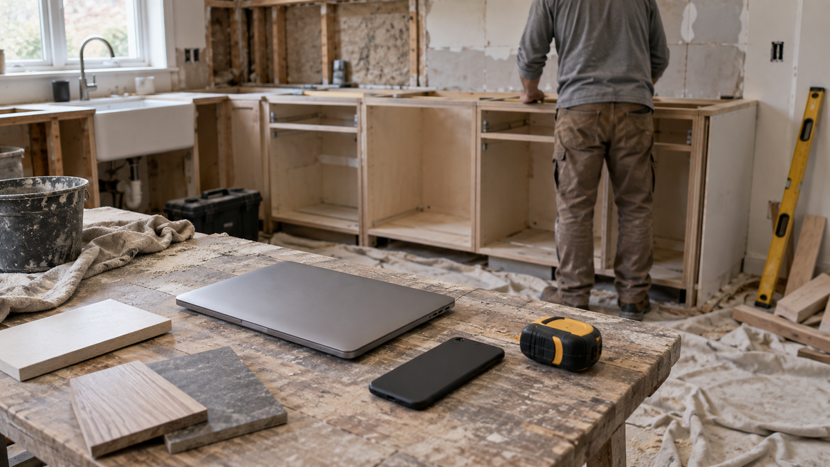 A real-world photograph of a scene related to marketing for remodelers.