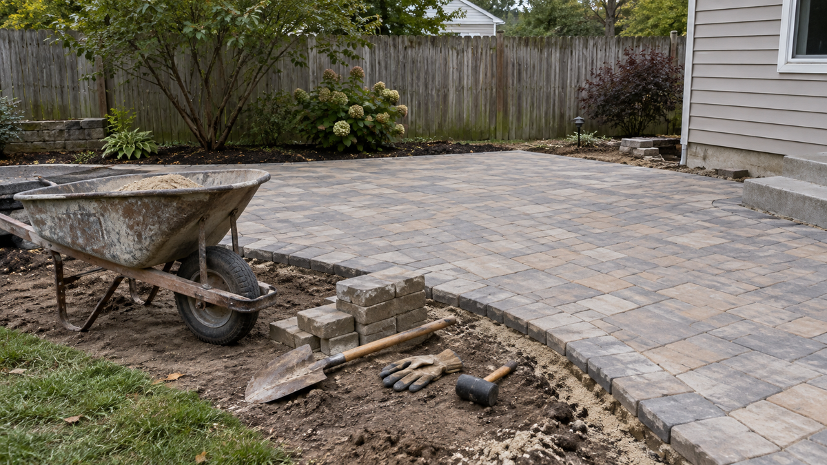 A real-world photograph of a scene related to seo for hardscape companies.