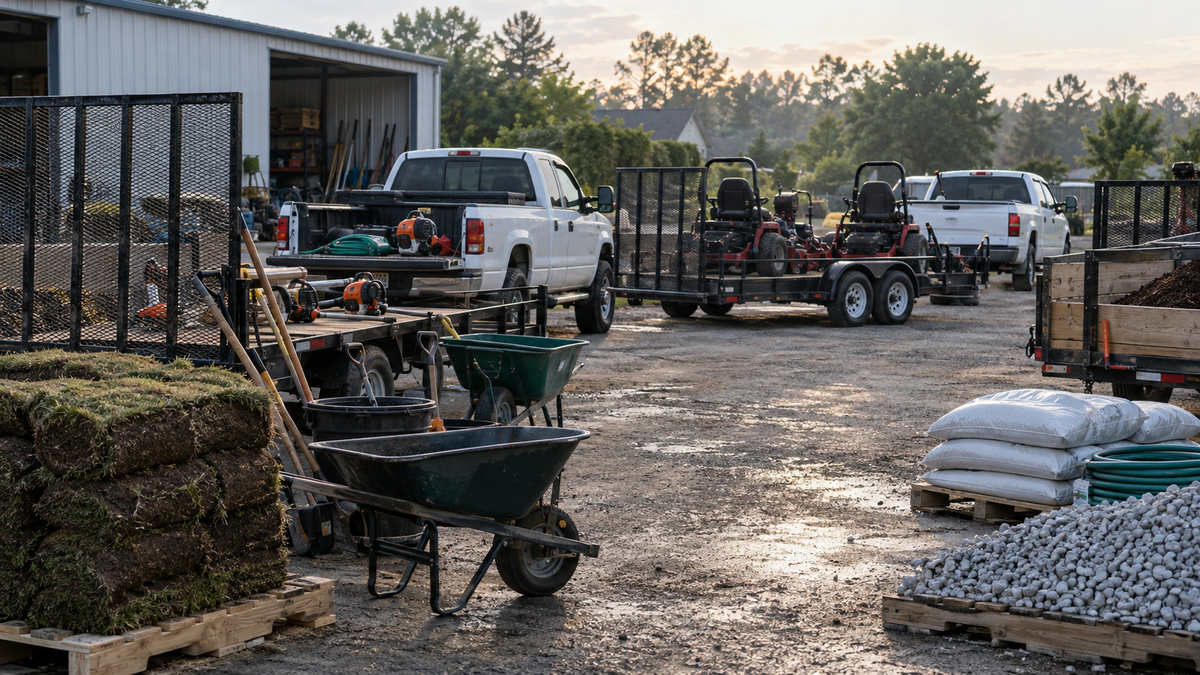 A real-world photograph of a scene related to enterprise seo for landscaping companies.