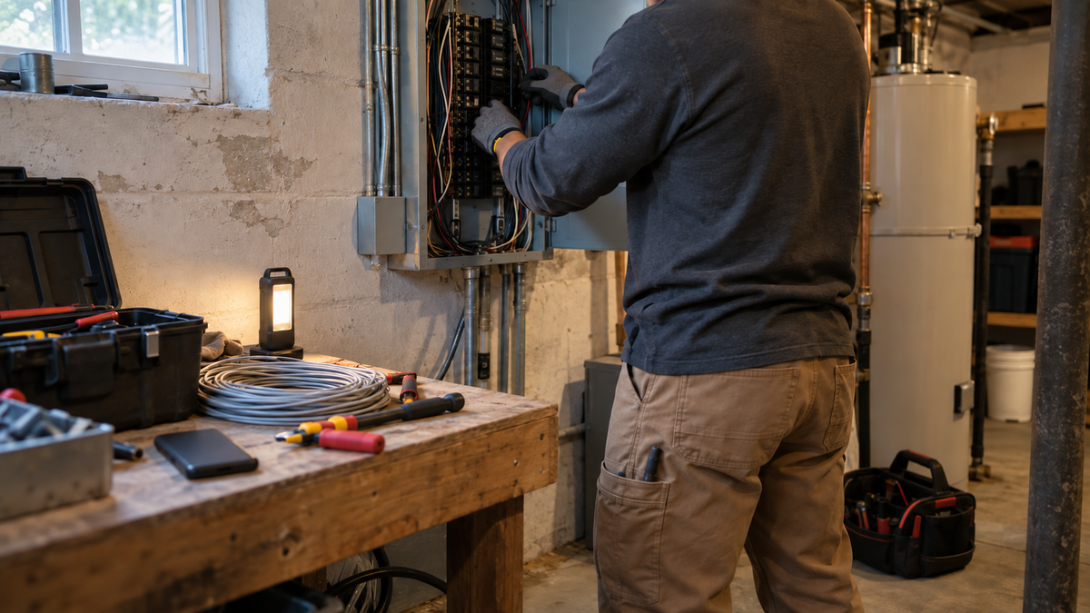 A real-world photograph of a scene related to seo for electrical contractors.