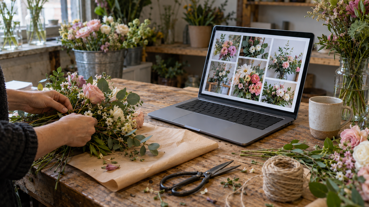 A real-world photograph of a scene related to small business website examples.