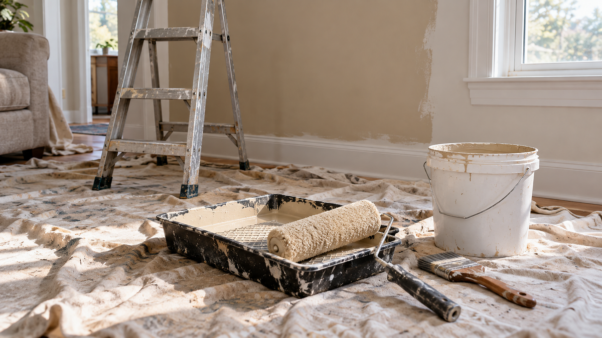 A real-world photograph of a scene related to website for painting business.